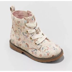 Cat & Jack Floral Cream Kids Boot
